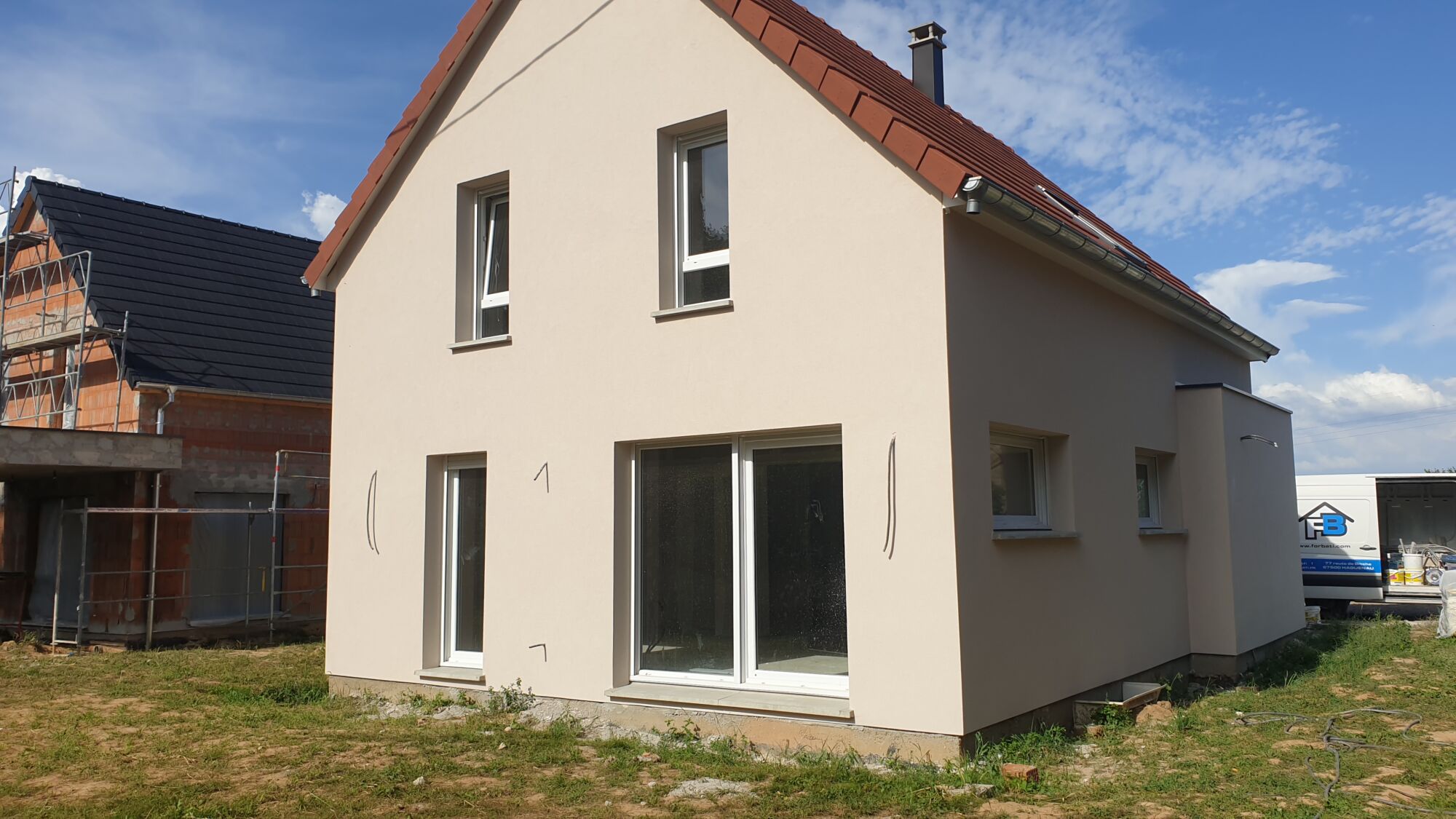 Ravalement ( enduit projet&eacute; + cr&eacute;pis) &agrave; Bilwisheim Lingolsheim