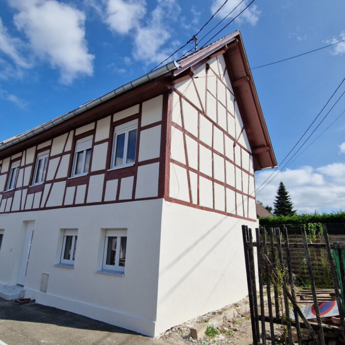 FORBATI ISOLATION CREPIS FACADE HAGUENAU ALSACE MAISON ALSACIENNE RAVALEMENT PEINTURE BOISERIE STRASBOURG 675X675 | Forbati Chantier de Ravalement façades à Haguenau Hœnheim