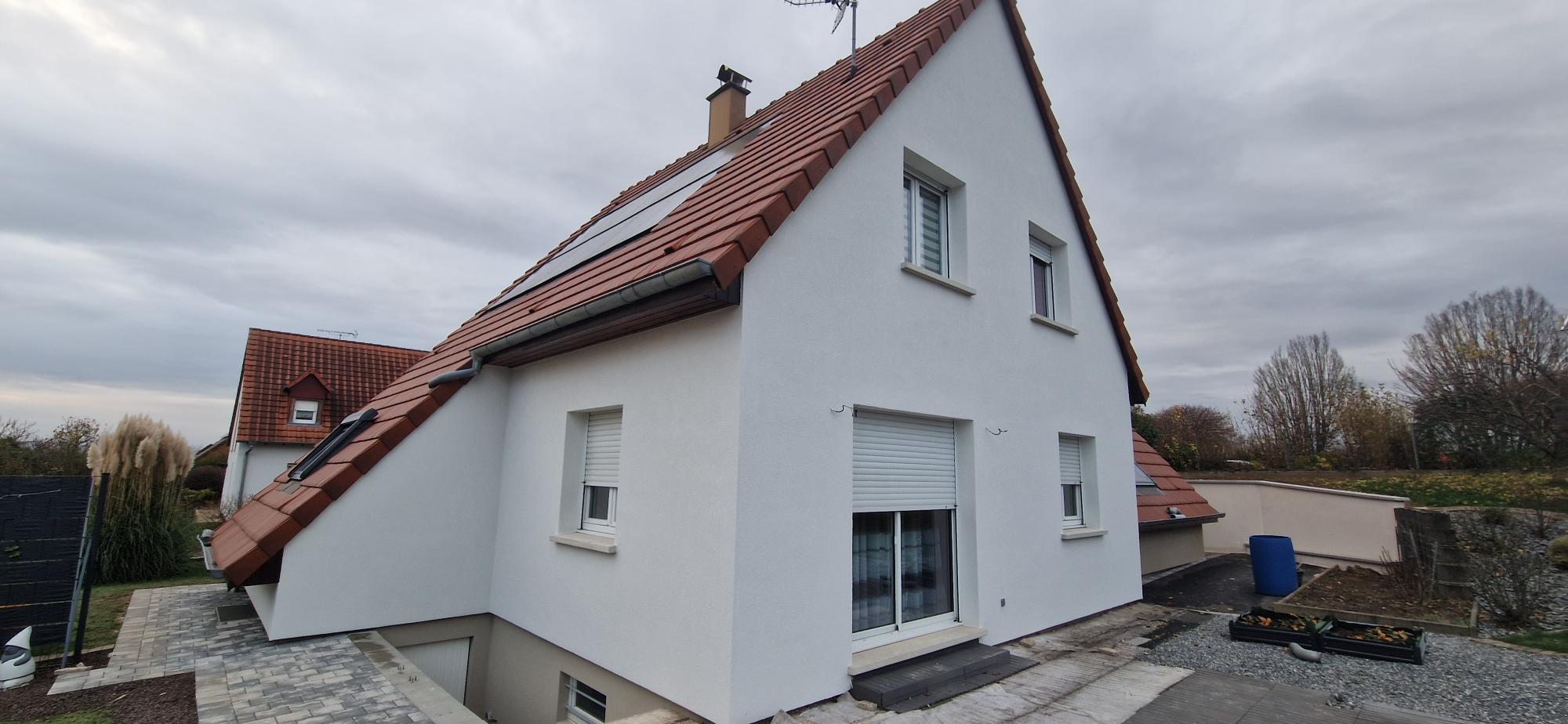 Chantier Ravalement de fa&ccedil;ades &agrave; Wittersheim Bischheim